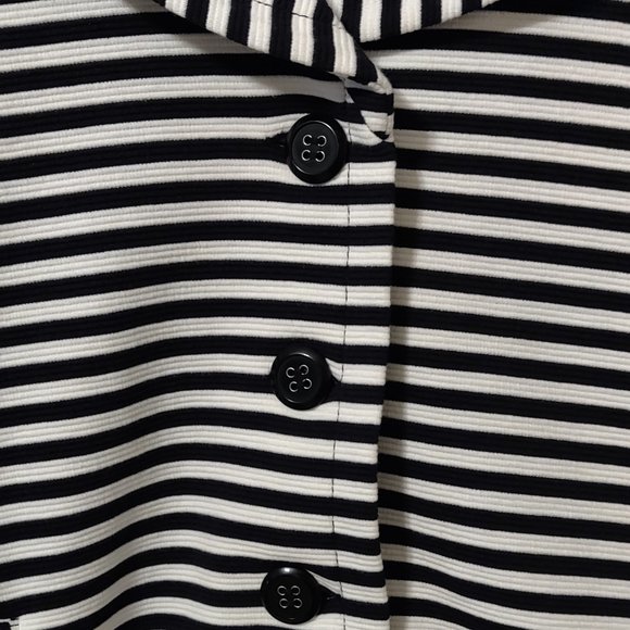 Pendleton Black and White Striped Jacket SIZE SMALL PETITE - Picture 6 of 6